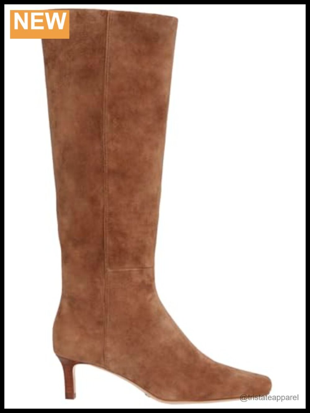 PAIGE Ansley Tall Boot Kitten Heel Suede Leather Mid-Calf Fashion Boot